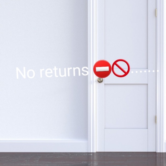 No returns in my closet,  thank u.... - Picture 1 of 1